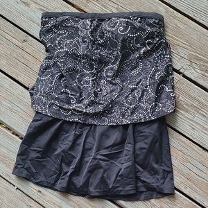 Azul By Maxine of Hollywood Black and Gray Patterned Swimwear Sz 12‎ 5JLAG37M